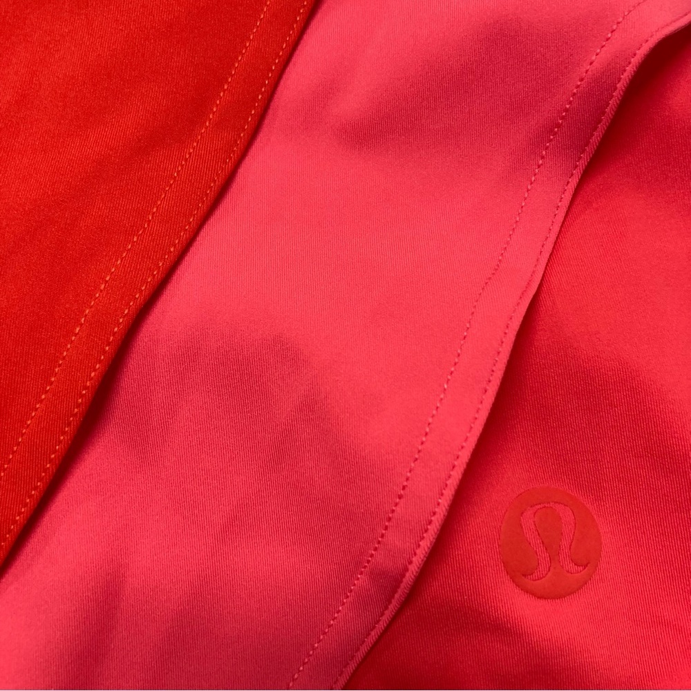lululemon Tennis Skirt Size 2 Red Pink Asymmetrical Layered High Rise Skirt NWT - Picture 4 of 13